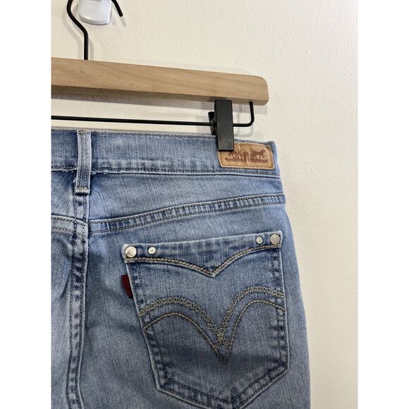 Levis 505 27x32 Straight Leg 90s Y2K Rodeo Western Cowgirl Blue Fade Festival - Picture 9 of 16